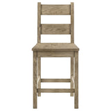 Cressley - 5 Piece Counter Height Dining Set With Ladder Back Chairs - Light Oak
