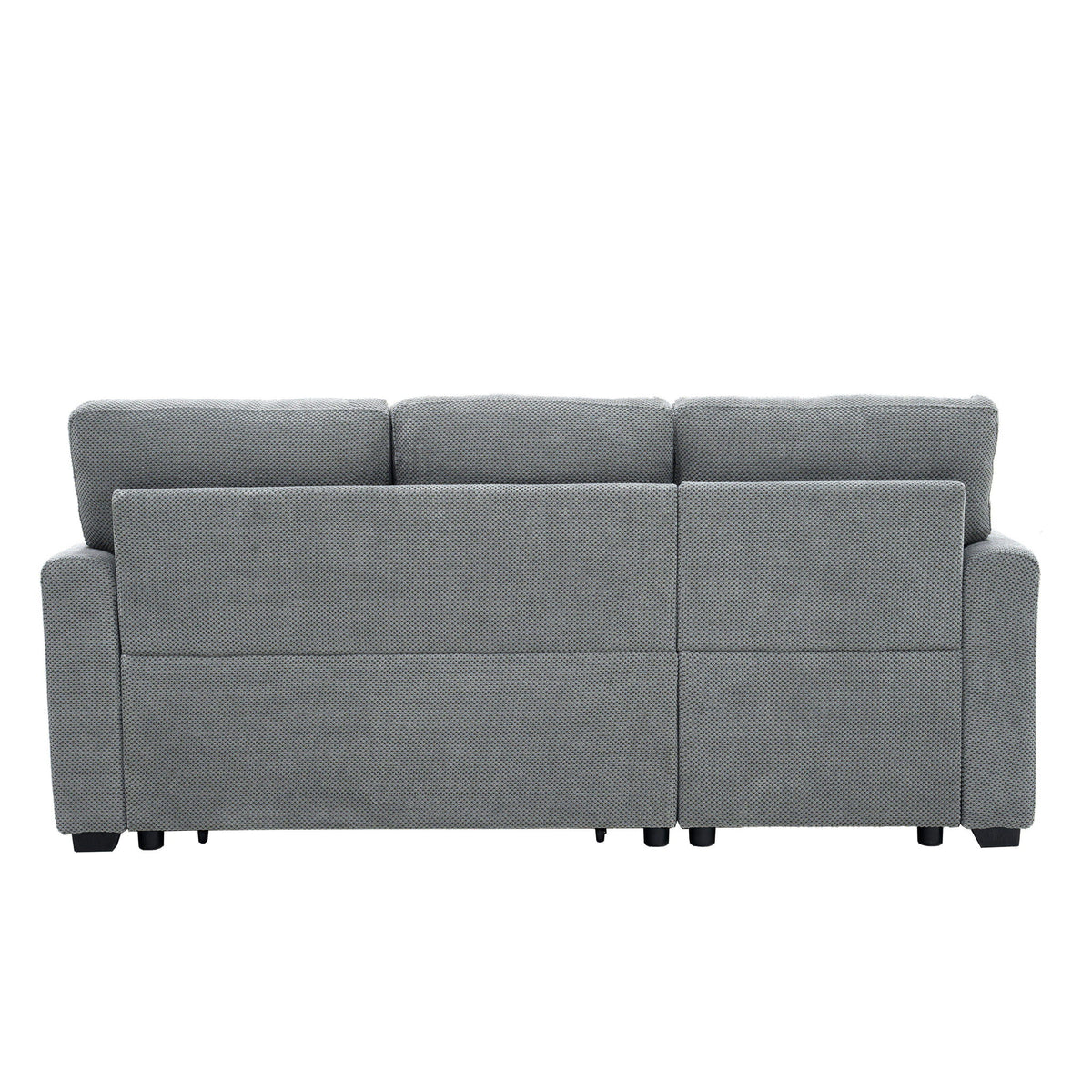 Sleeper Sectional Sofa With Pull Out Bed, Reversible Chaise, Hidden Storage