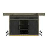 Jemma - Bar Table With Light - Gray And Dark Espresso