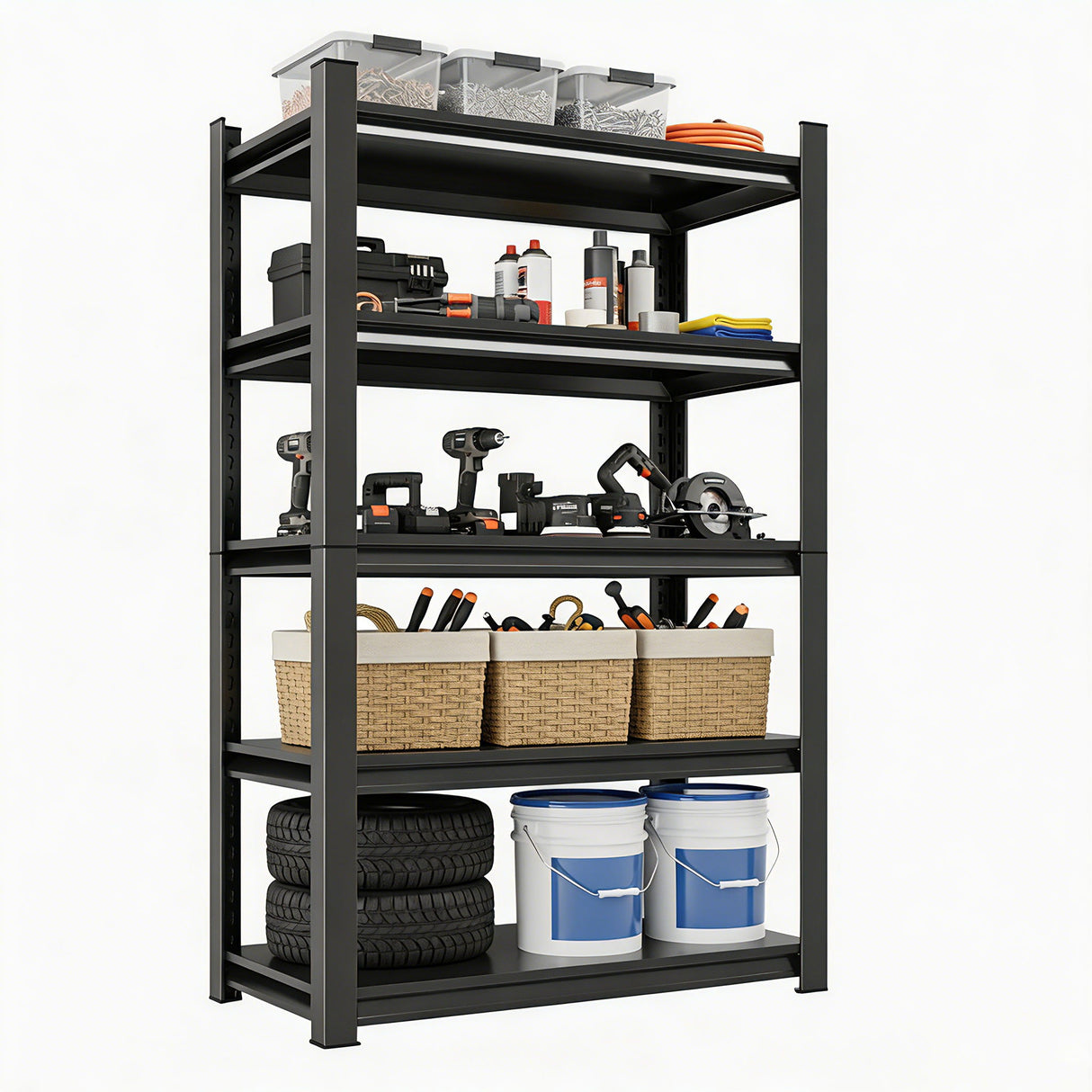 5 Tier Heavy Duty Shelving Unit Adjustable Shelving Units