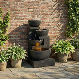 29 - Inch Terrazzo Style 4 - Tier LED Cascading Water Fountain - 🟢 Outdoor Decor available at Alpine Outlets in Denver