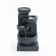 29 - Inch Terrazzo Style 4 - Tier LED Cascading Water Fountain - 🟢 Outdoor Decor available at Alpine Outlets in Denver