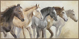 Galloping Spirits Hand-embellished Canvas in Frame