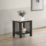 3 Piece Occasional Table Set, 1 Coffee Table And 2 End Tables, Open Storage Design - Walnut