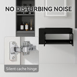 Floating Bathroom Vanity Cabinet, Soft Close Double Drawers, Open Side Storage, Wall Mounted, Cabinet Only
