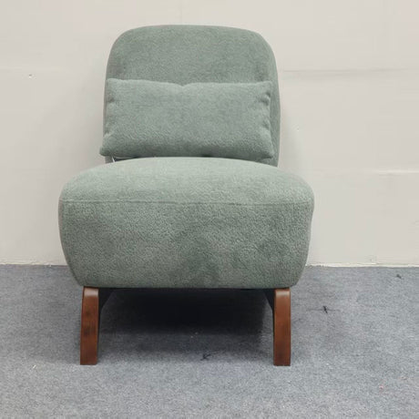 Curved Base Lazy Lounge Accent Chair - Blue / Brown