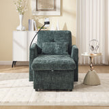 Multifunctional Chenille Recliner Sofa With Storage And Phone Bracket