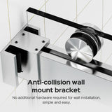 Frameless Double Sliding Shower Door In, Thick Tempered Glass, Reversible Installation