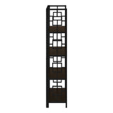 Bookshelf, Bookcase, Etagere, 4 Tier, For Office, Contemporary & Modern - Espresso - Etageres - Alpine Outlets
