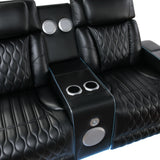 Electra - Power Reclining Loveseat With Power Headrests, Console, Speakers, Massage, LED Lighting And USB Control