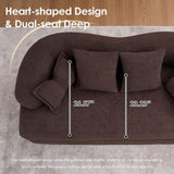 Foldable Sofa Bed, Boneless Couch Convertible Sleeper With 4 Pillows