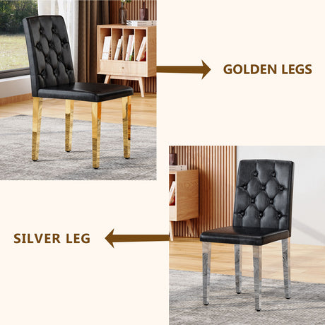 Dining Chairs With Ergonomic Buckle Backrest Comfort
