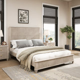 Platform Bed Frame With Tall Headboard