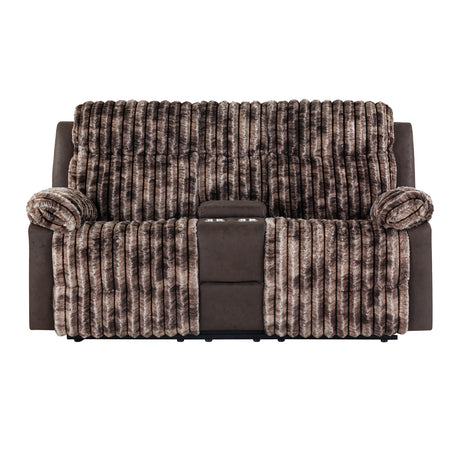 Bruni - Console Reclining Loveseat With Manual Recline
