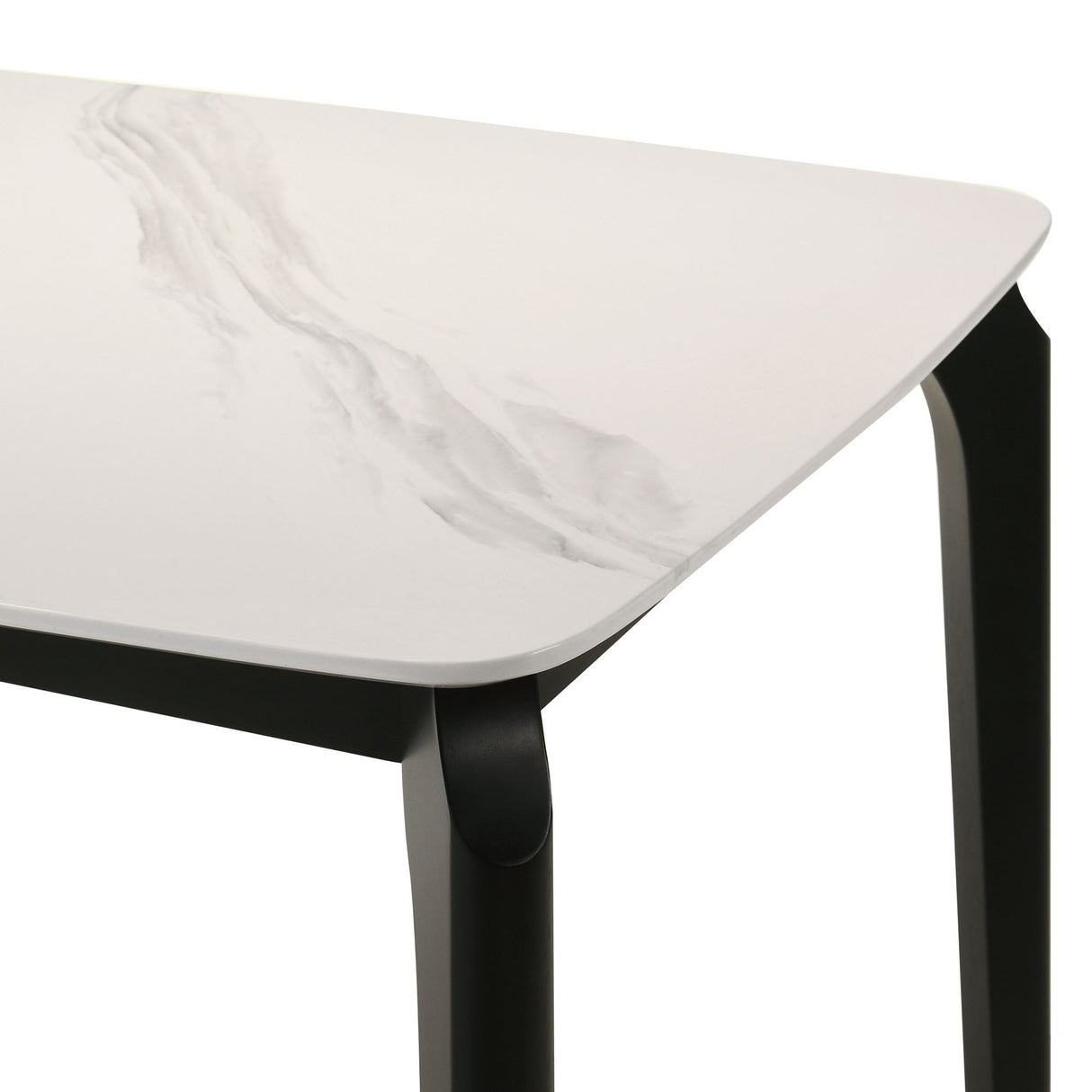 Kimber - Marble Top Dining Table - Black / White