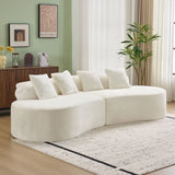 Modern Curved Sofa With Pillows