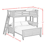 Hampton Kids - Loft Bed With Ladder And Desk With Speaker
