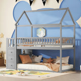 Bunk Bed With Shelves And Drawers, Storage Focused Design