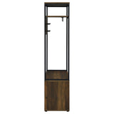Flora - 2 Door Coat Rack Hall Tree Storage Bench And Multi Functional Storage - Natural