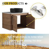Wall Mounted Bathroom Vanity With Art Sink, 1 Storage Shelf, Soft Close Door