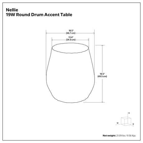 Nellie - Cast Aluminum Side Table - Black