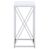 Accent Table With Accents - Glossy White