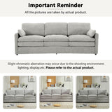 Cozy Upholstered 3 Seater Sofa With Double Cushion