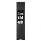 Multi Functional Corner Cabinet With Adjustable Shelves And 2 Doors