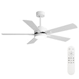 Reversible DC Motor Ceiling Fan With Dimmable LED Light For Living Room