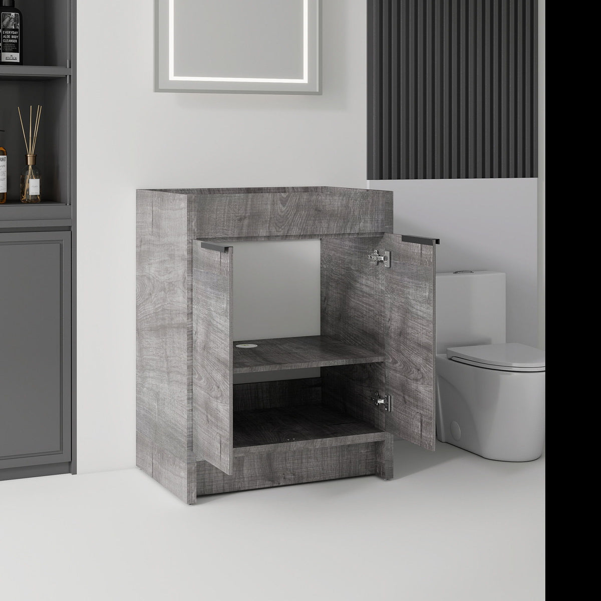 Freestanding Bathroom Vanity Cabinet With Soft Close Doors, Cabinet Only