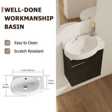 Wall Mounted Bathroom Vanity With Sink And Storage Rack, Soft Close Doors