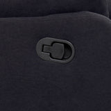 3 Seat Manual Reclining Sofa With Deep Recline - Black