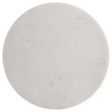 Selena - Round Side Table - White / Gray