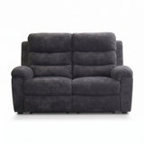 2 Piece Reclining Sofa Set, 3 Seat Sofa & 2 Seat Loveseat, 150° Recline - Dark Gray