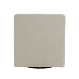 Tolland - Swivel Accent Chair With Antique Brass Nailhead Trim - Beige