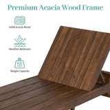 Adjustable Outdoor Chaise Lounge Patio Recliner With Removable Cushion
