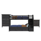 Hampton Kids - Bunk With Staircase And Trundle Bedroom Set