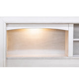 Bed With Built In LED Lights And Open Shelves