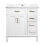 Modern Bathroom Vanity With Sink, Storage Cabinet, Soft Close Doors, Deep & Standard Drawers
