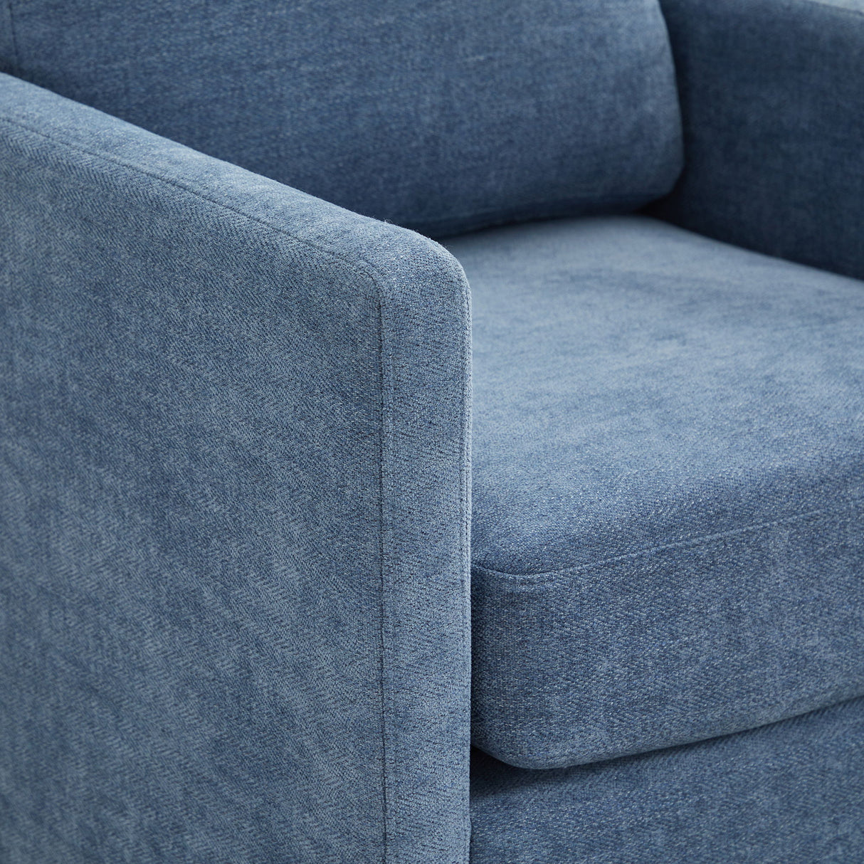 Square Upholstered Swivel Accent Chair