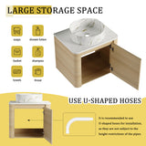 Mounted Bathroom Vanity & Art Sink, Soft Close Door