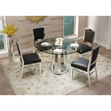 Round Dining Table For Kitchen - Silver