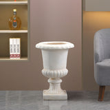 Roman Urn Planter Pot For Indoor / Outdoor - Beige White
