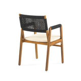 Outdoor Rustic Patio Acacia Bistro Set With Cushions