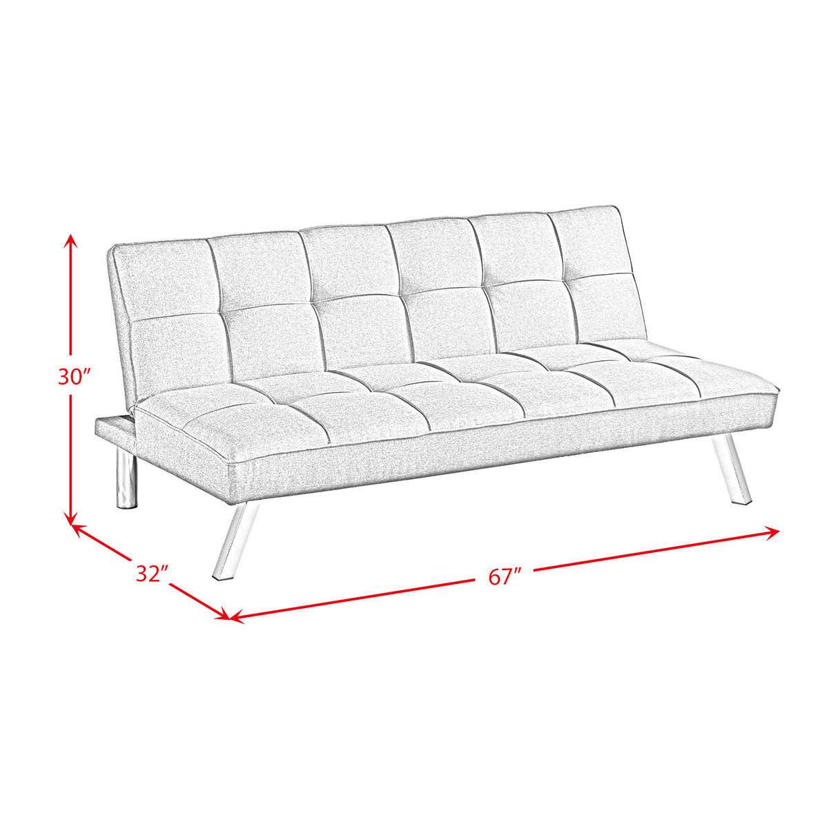 Smash - Sleeper Sofa - Sandra Gray