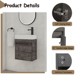 Sink Floating Bathroom Vanity With Soft Close Cabinet Door