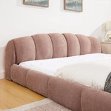 Upholstered Platform Bed Frame, Low Profile Floor Bed, No Box Spring Required