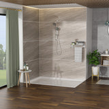 Multi Function Dual Shower Head Shower System With 4.7" Rain Showerhead, 7 Function Hand Shower, Adjustable Slide Bar