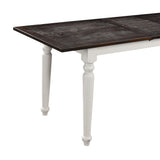 Dining Table With Leaf, Expandable - Brown