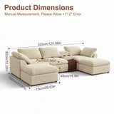 Modular Cloud Couch With Storage Console